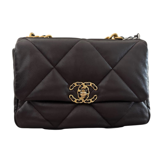 Chanel 19 Small Chocolate Brown