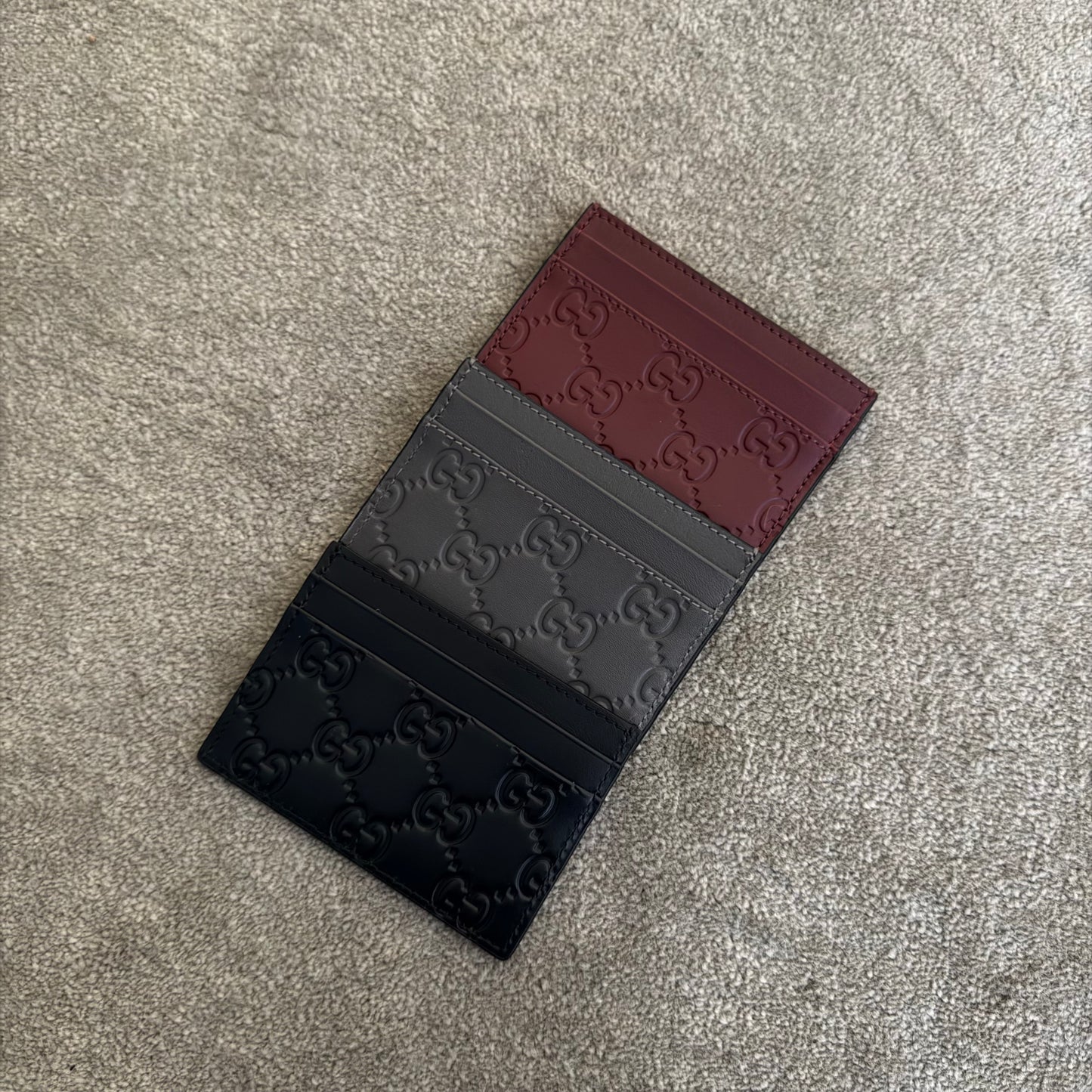 Gucci Guccissima Leather Card Holder