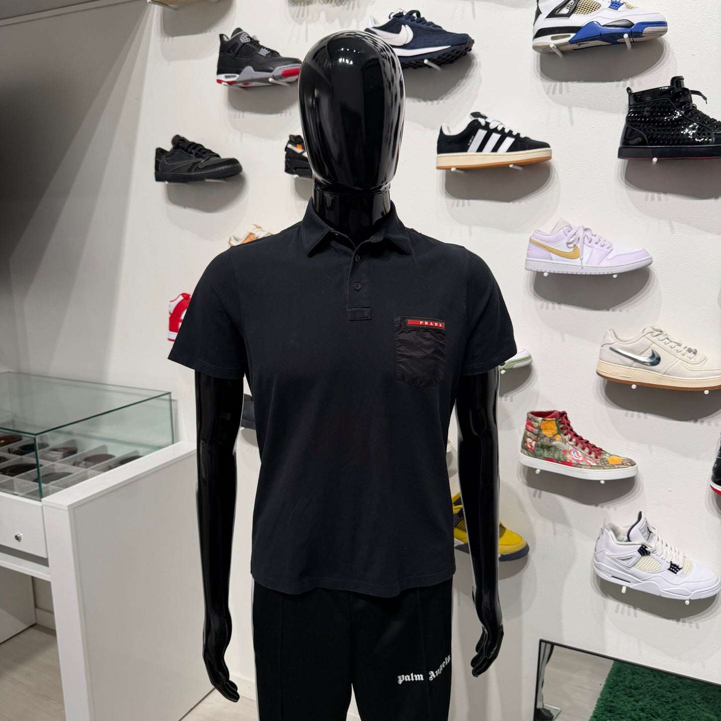 Prada Red Tab Pocket Polo