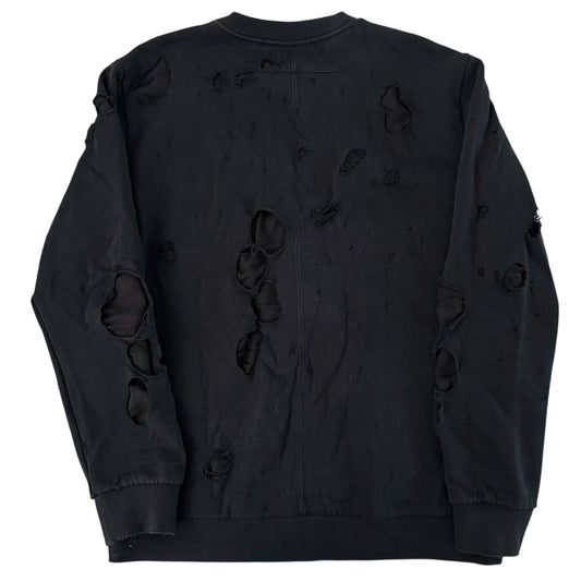 Givenchy Distressed Logo Print Crewneck
