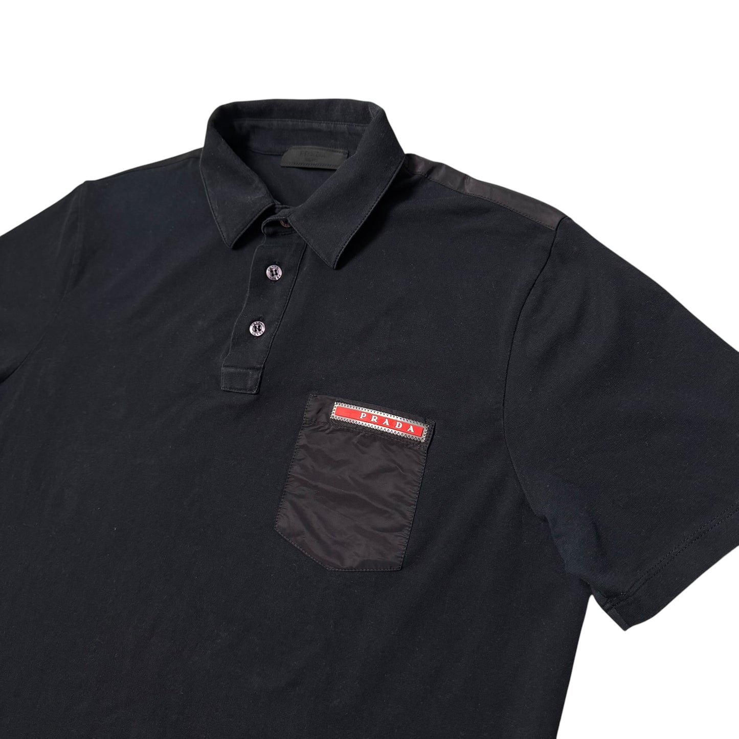 Prada Red Tab Pocket Polo