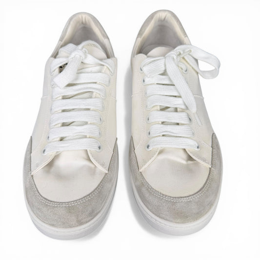 Prada Canvas & Suede Low Sneakers