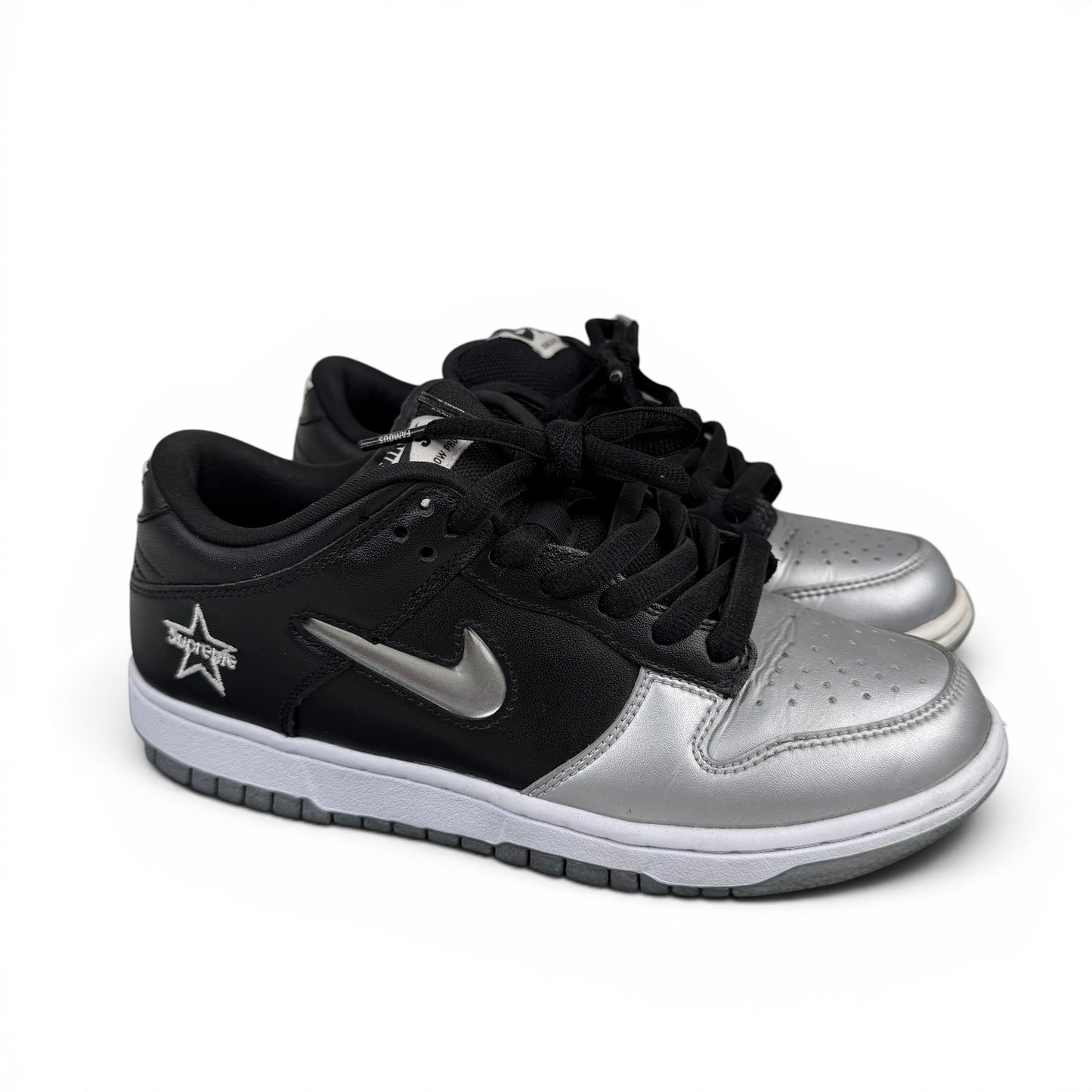 Nike Sb Dunk Low Supreme Jewel Swoosh Silver