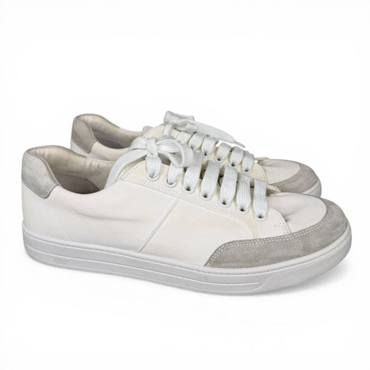 Prada Canvas & Suede Low Sneakers