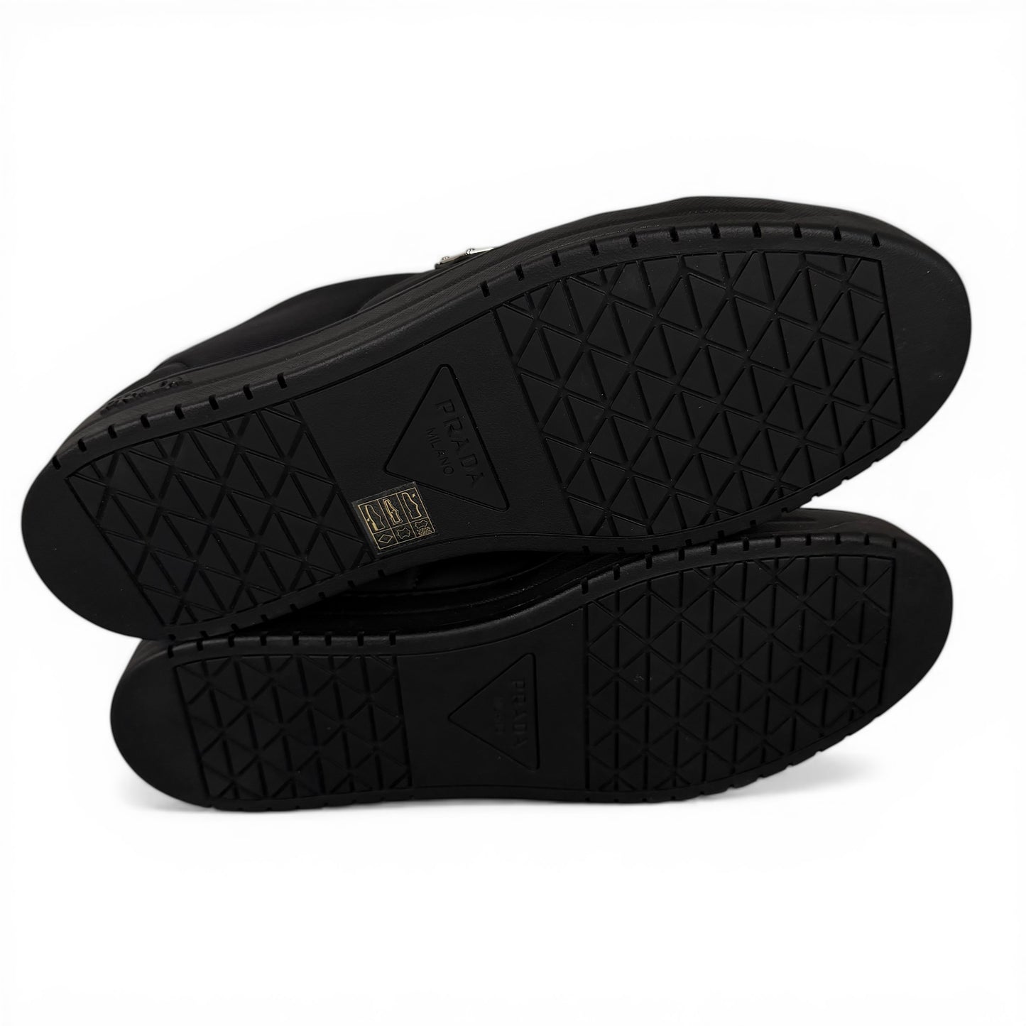 Prada Leather Triangle Logo Sneakers