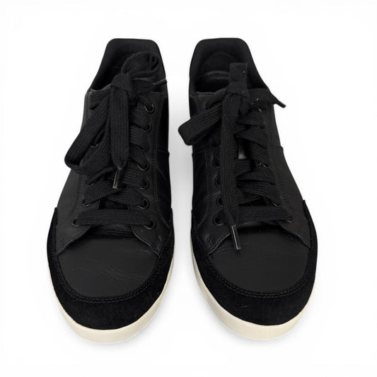 Prada Black Leather Low-Top Sneakers