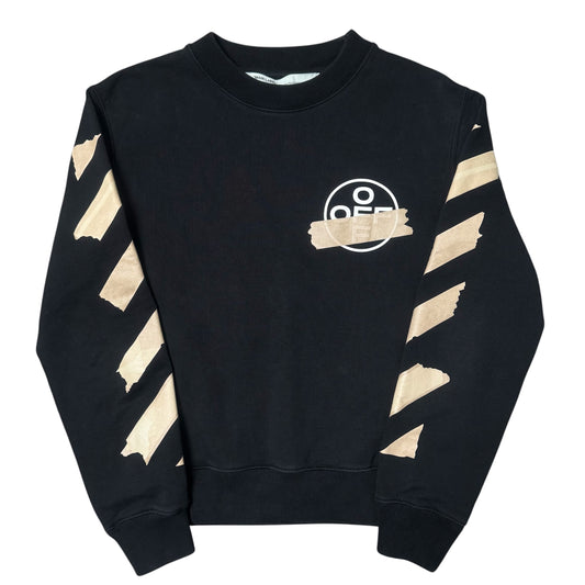 Off White Tape Diag Arrows Crewneck