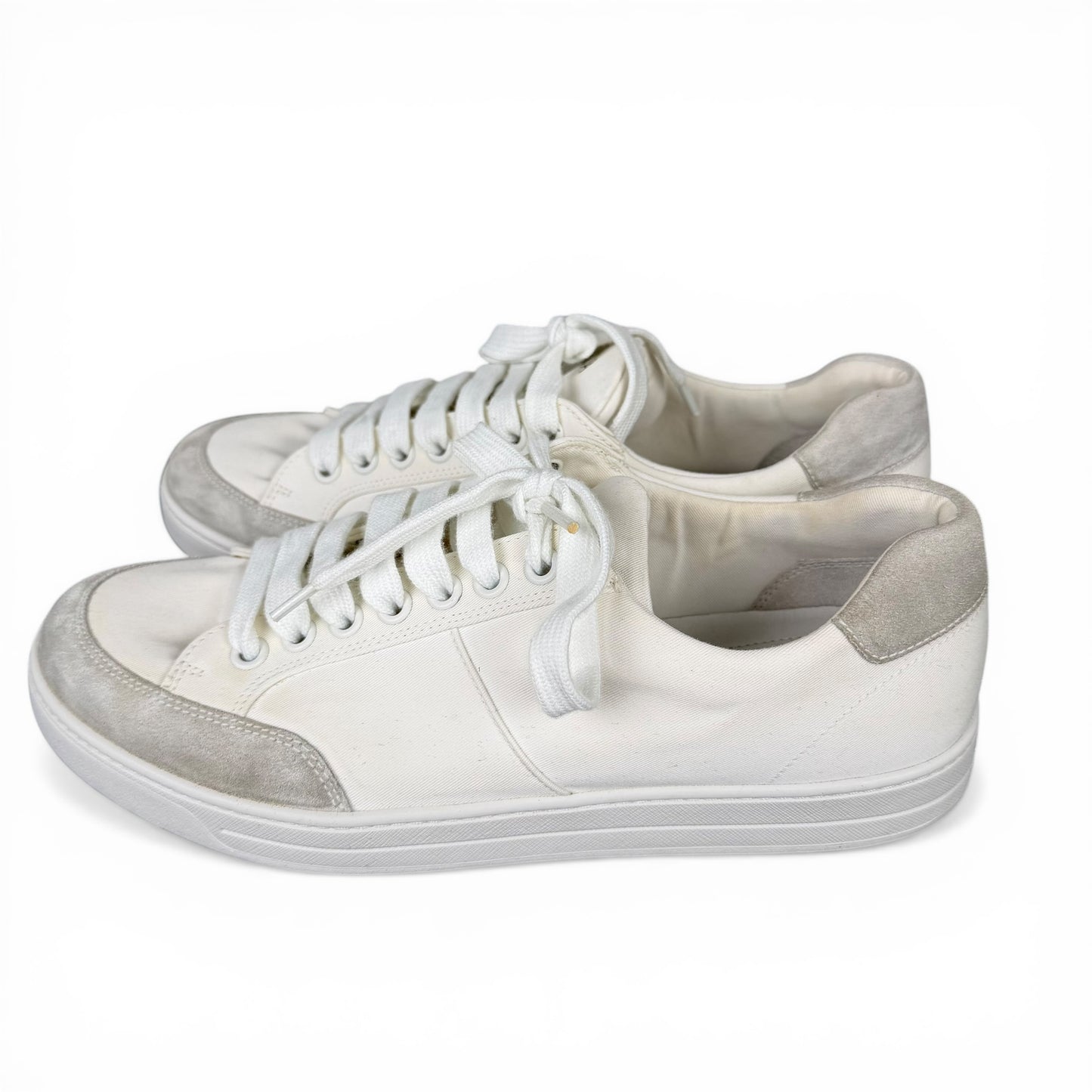 Prada Canvas & Suede Low Sneakers