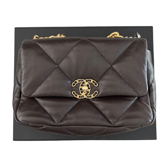 Chanel 19 Small Chocolate Brown