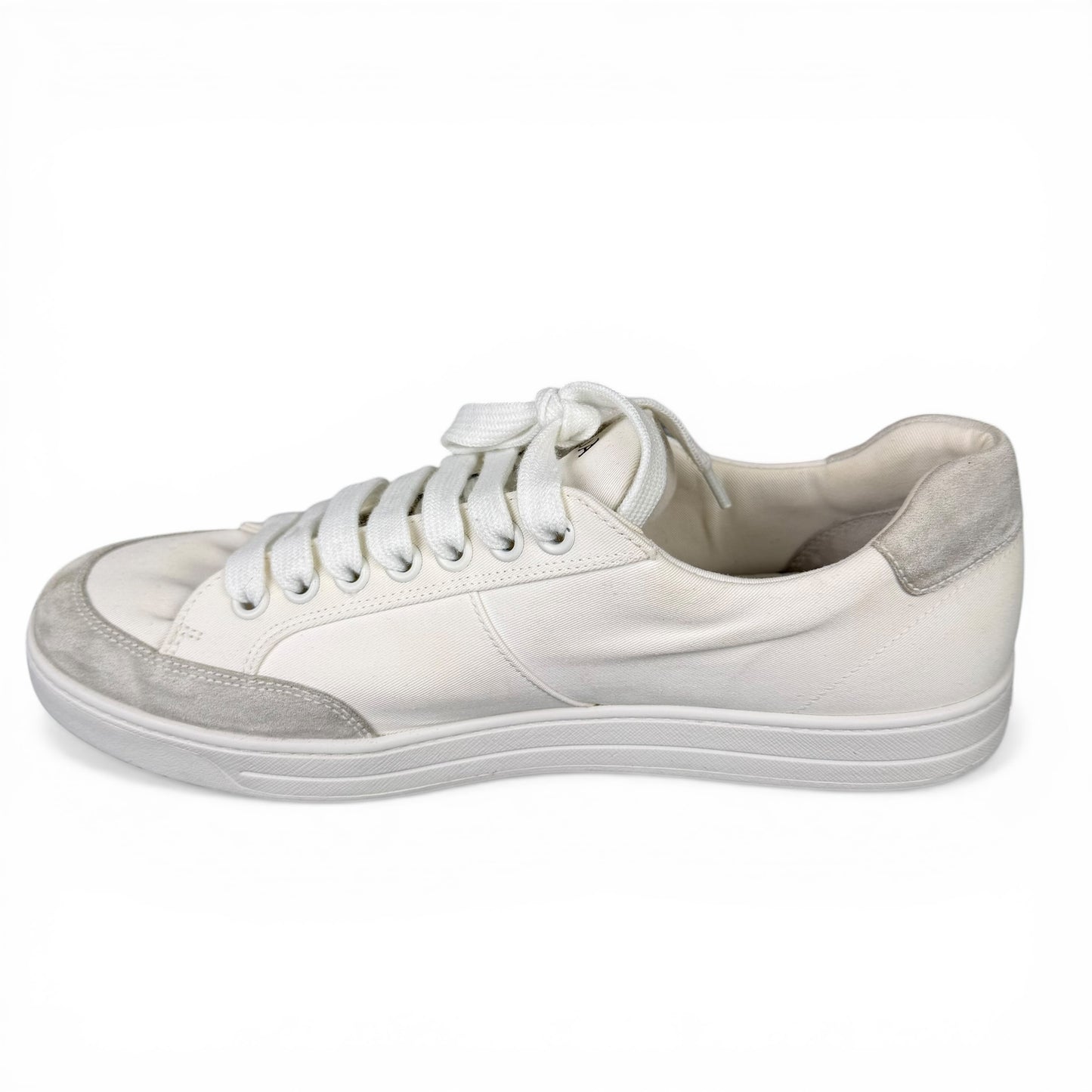 Prada Canvas & Suede Low Sneakers