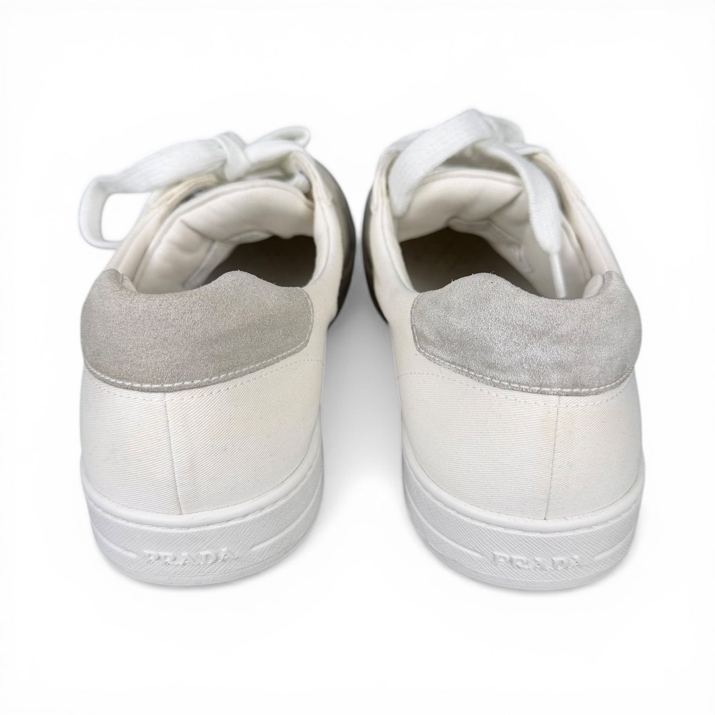 Prada Canvas & Suede Low Sneakers