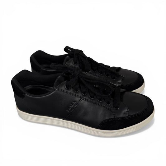 Prada Black Leather Low-Top Sneakers