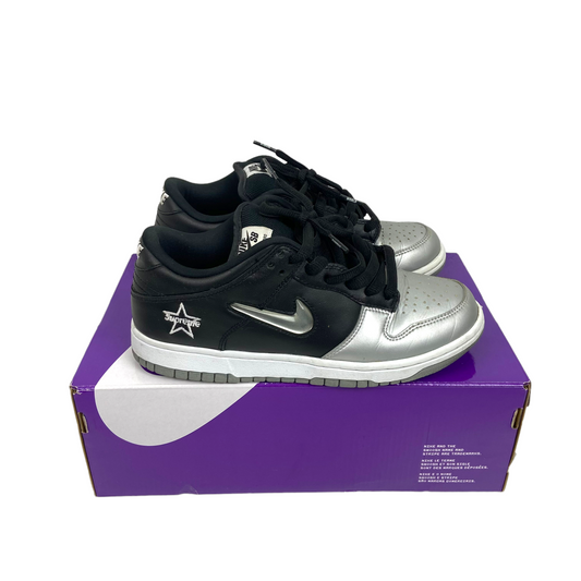 Nike Sb Dunk Low Supreme Jewel Swoosh Silver